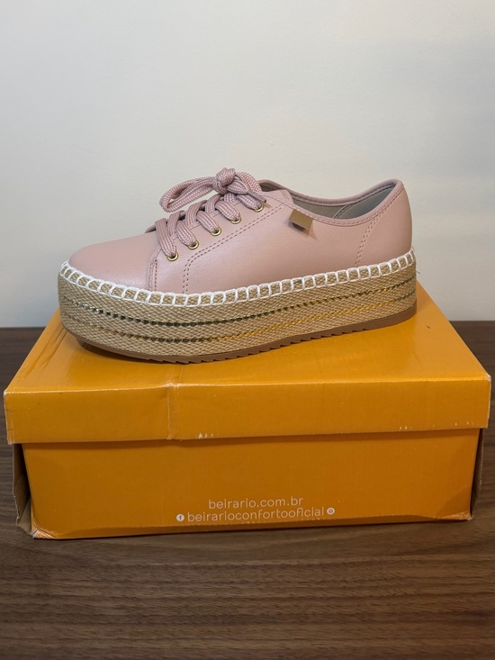 Womens Blush Pink Platform Espadrille Sneaker